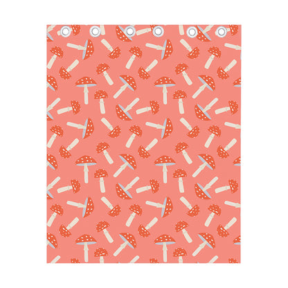 Cute Mushroom Pattern Print Curtain