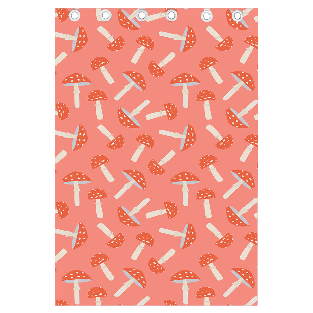 Cute Mushroom Pattern Print Curtain