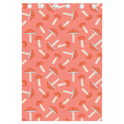 Cute Mushroom Pattern Print Curtain