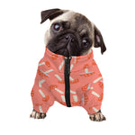 Cute Mushroom Pattern Print Dog Zip Up Jacket