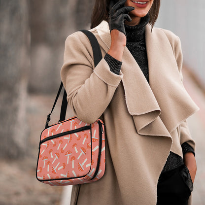 Cute Mushroom Pattern Print Double Strap Bible Bag