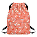 Cute Mushroom Pattern Print Drawstring Backpack