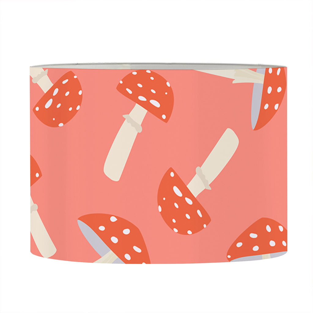 Cute Mushroom Pattern Print Drum Lamp Shade