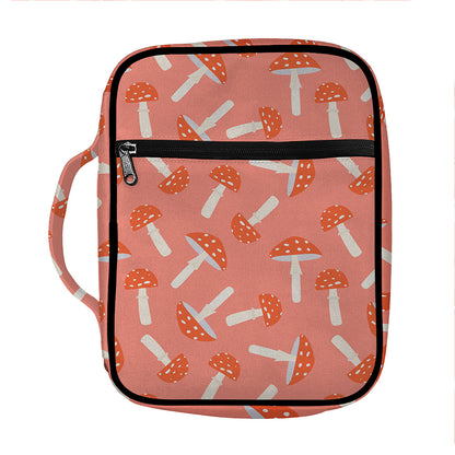 Cute Mushroom Pattern Print Front Pocket Bible Bag