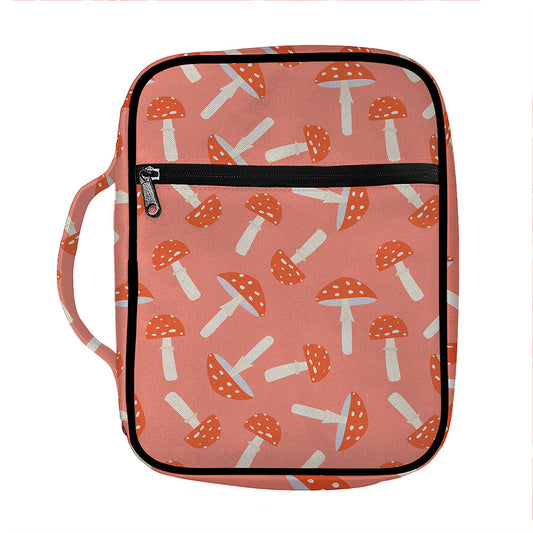 Cute Mushroom Pattern Print Front Pocket Bible Bag