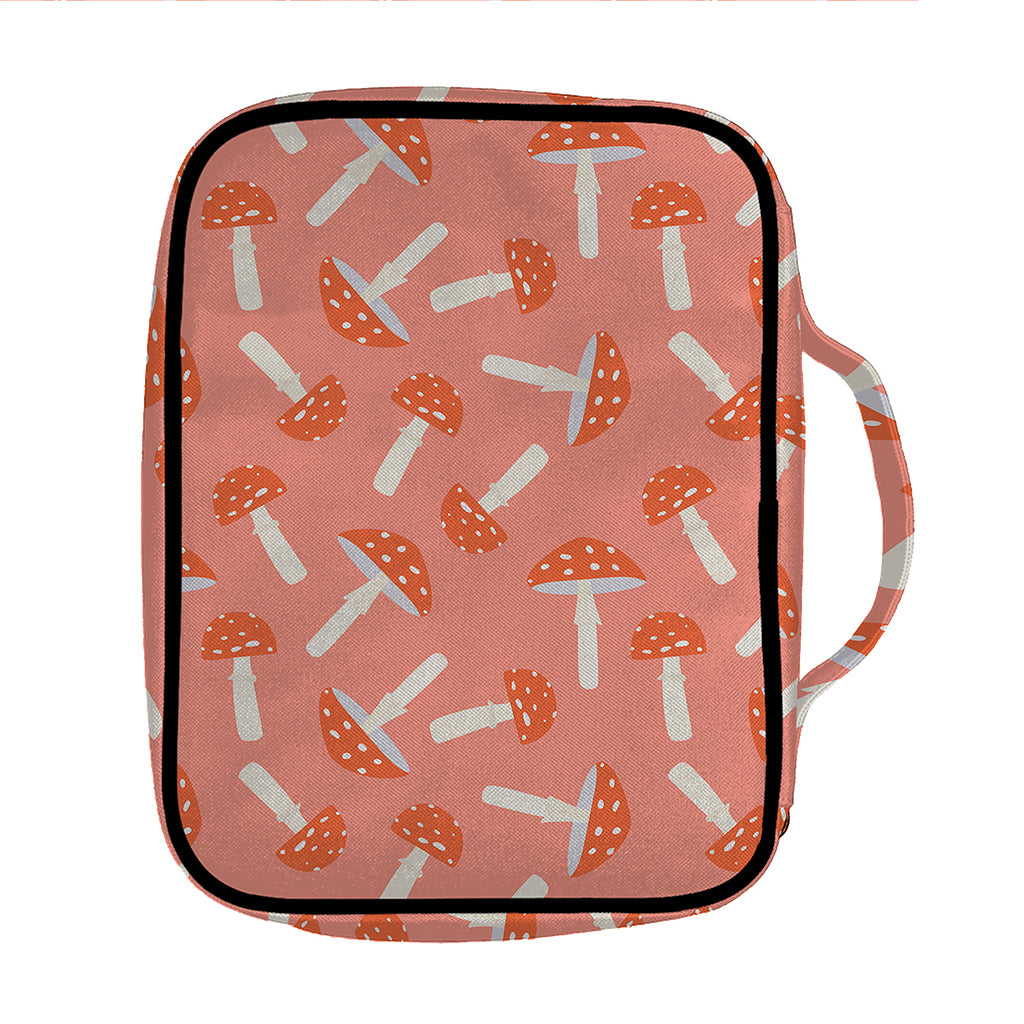 Cute Mushroom Pattern Print Front Pocket Bible Bag