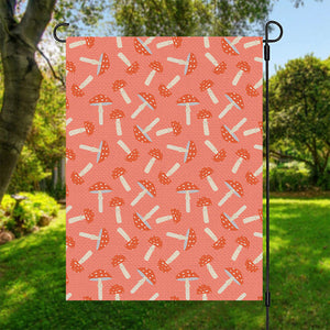 Cute Mushroom Pattern Print Garden Flag