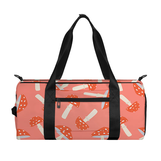 Cute Mushroom Pattern Print Gym Bag