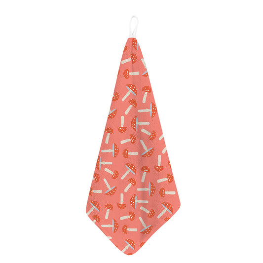 Cute Mushroom Pattern Print Hand Towel
