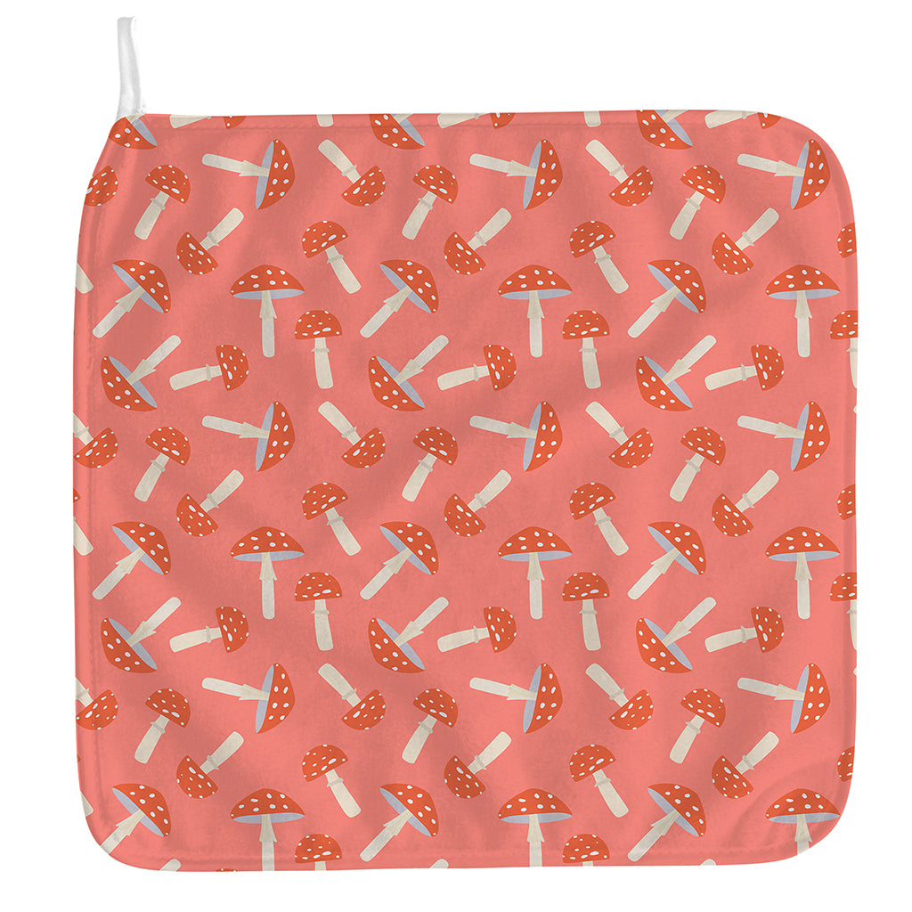 Cute Mushroom Pattern Print Hand Towel