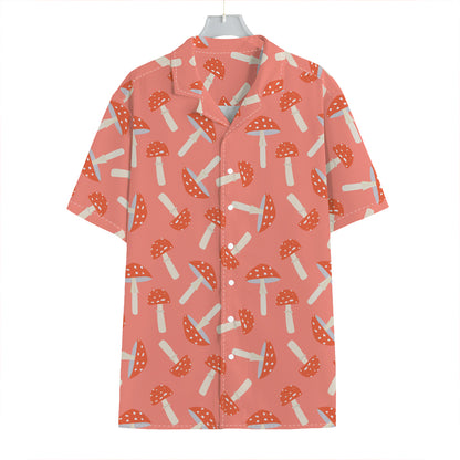 Cute Mushroom Pattern Print Hawaiian Shirt