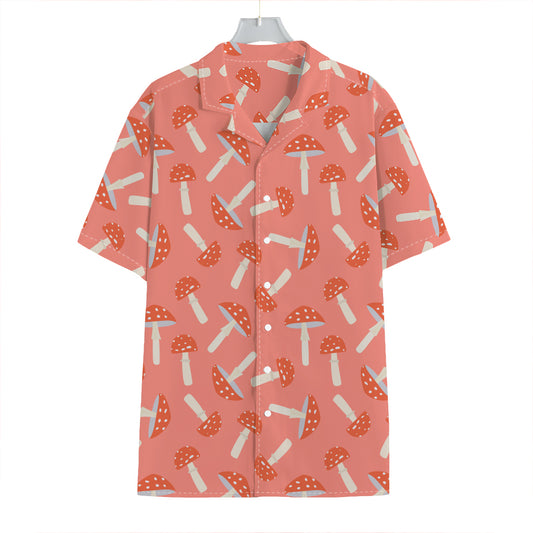 Cute Mushroom Pattern Print Hawaiian Shirt