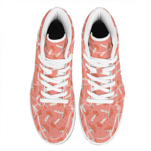 Cute Mushroom Pattern Print High Top Leather Sneakers