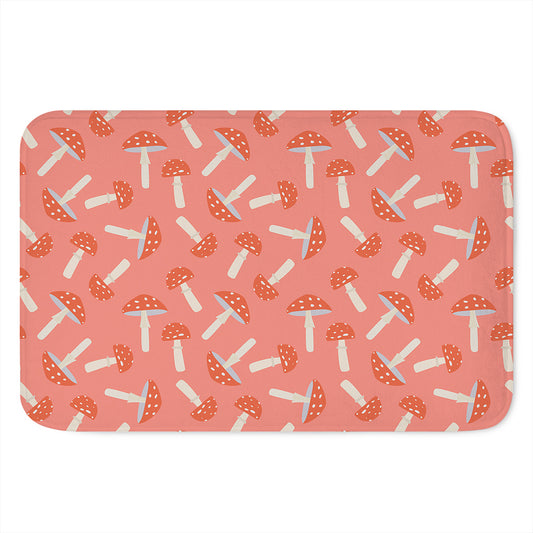 Cute Mushroom Pattern Print Indoor Door Mat