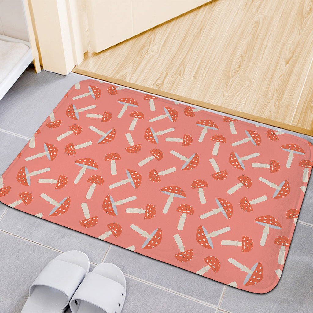 Cute Mushroom Pattern Print Indoor Door Mat