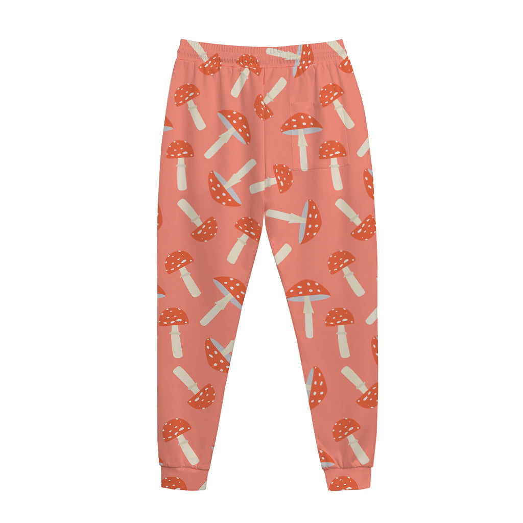 Cute Mushroom Pattern Print Jogger Pants