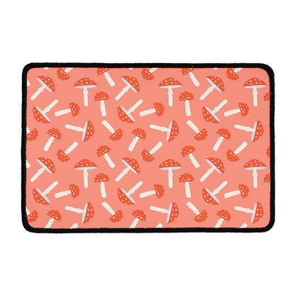 Cute Mushroom Pattern Print Kitchen Mat
