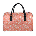 Cute Mushroom Pattern Print Leather Duffel Bag