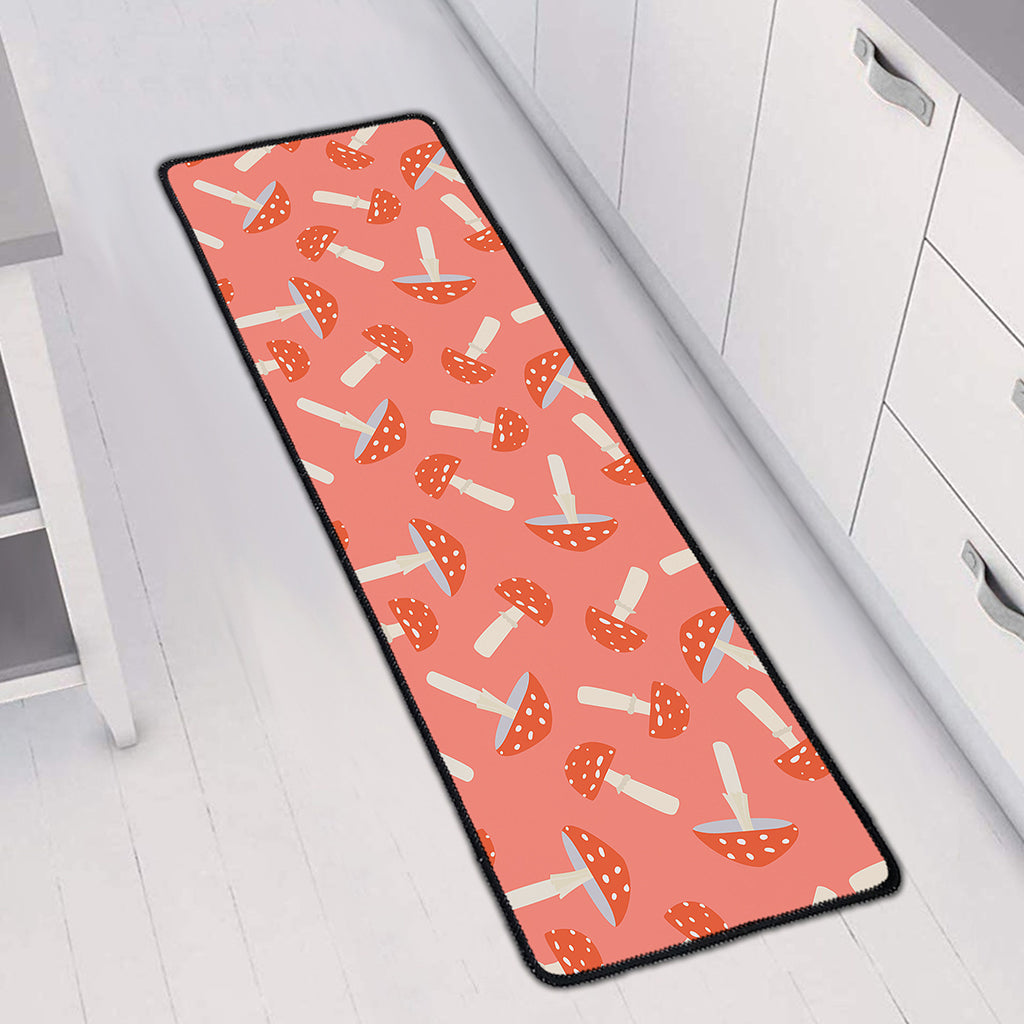 Cute Mushroom Pattern Print Long Kitchen Mat
