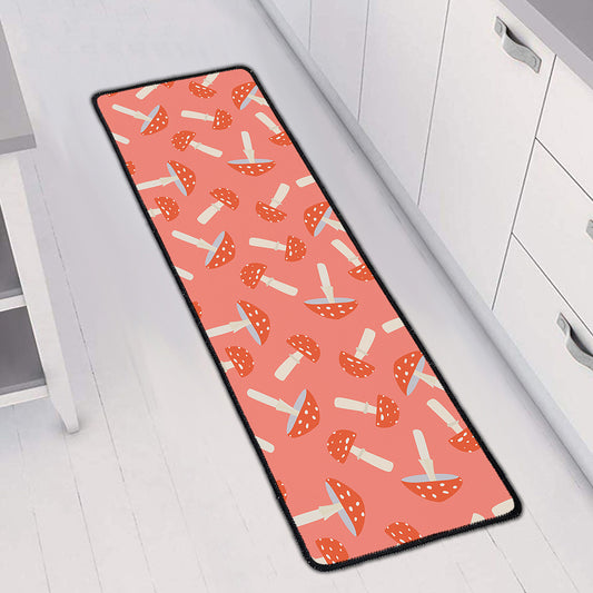 Cute Mushroom Pattern Print Long Kitchen Mat