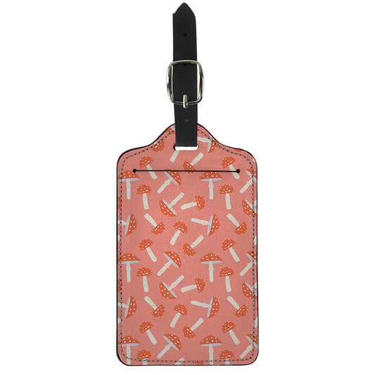 Cute Mushroom Pattern Print Luggage Tag
