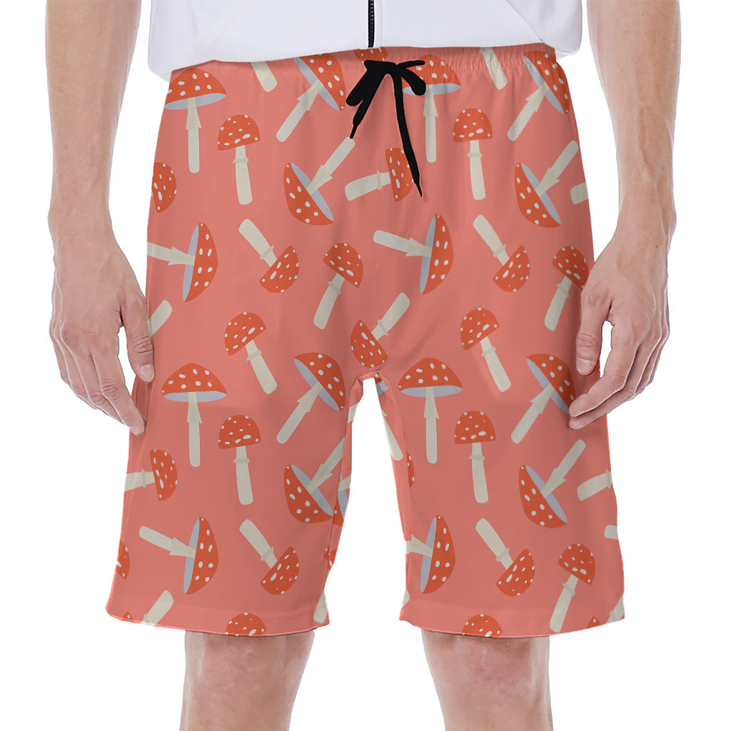 Cute Mushroom Pattern Print Men's Beach Shorts