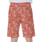 Cute Mushroom Pattern Print Men's Beach Shorts