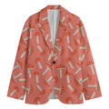 Cute Mushroom Pattern Print Men's Blazer
