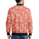 Cute Mushroom Pattern Print Men's Bomber Jacket