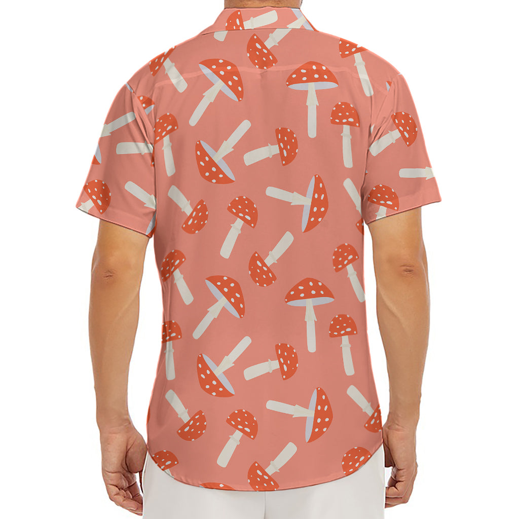 Cute Mushroom Pattern Print Men's Deep V-Neck Shirt