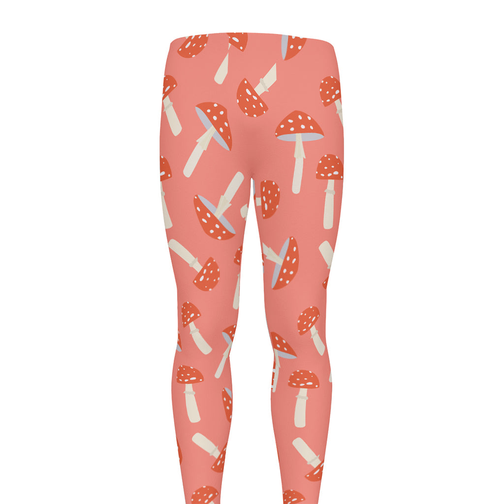 Cute Mushroom Pattern Print Men's leggings