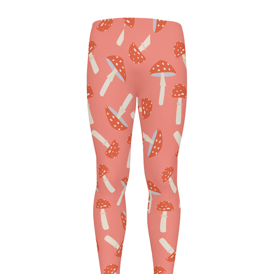 Cute Mushroom Pattern Print Men's leggings
