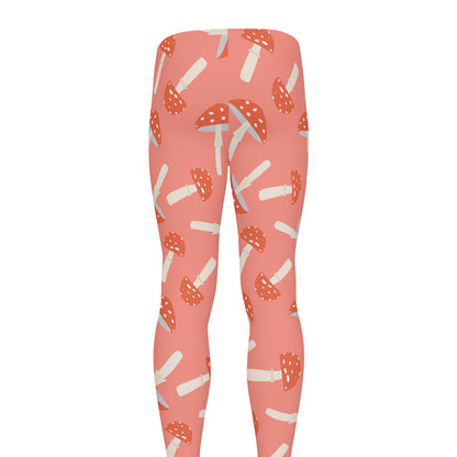 Cute Mushroom Pattern Print Men's leggings