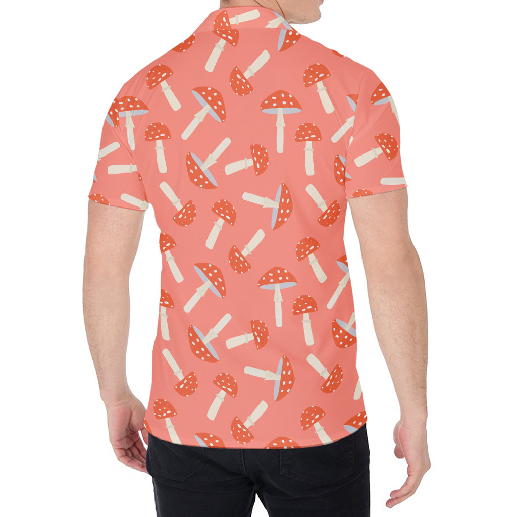 Cute Mushroom Pattern Print Men's Shirt