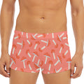 Cute Mushroom Pattern Print Men's Short Boxer Briefs