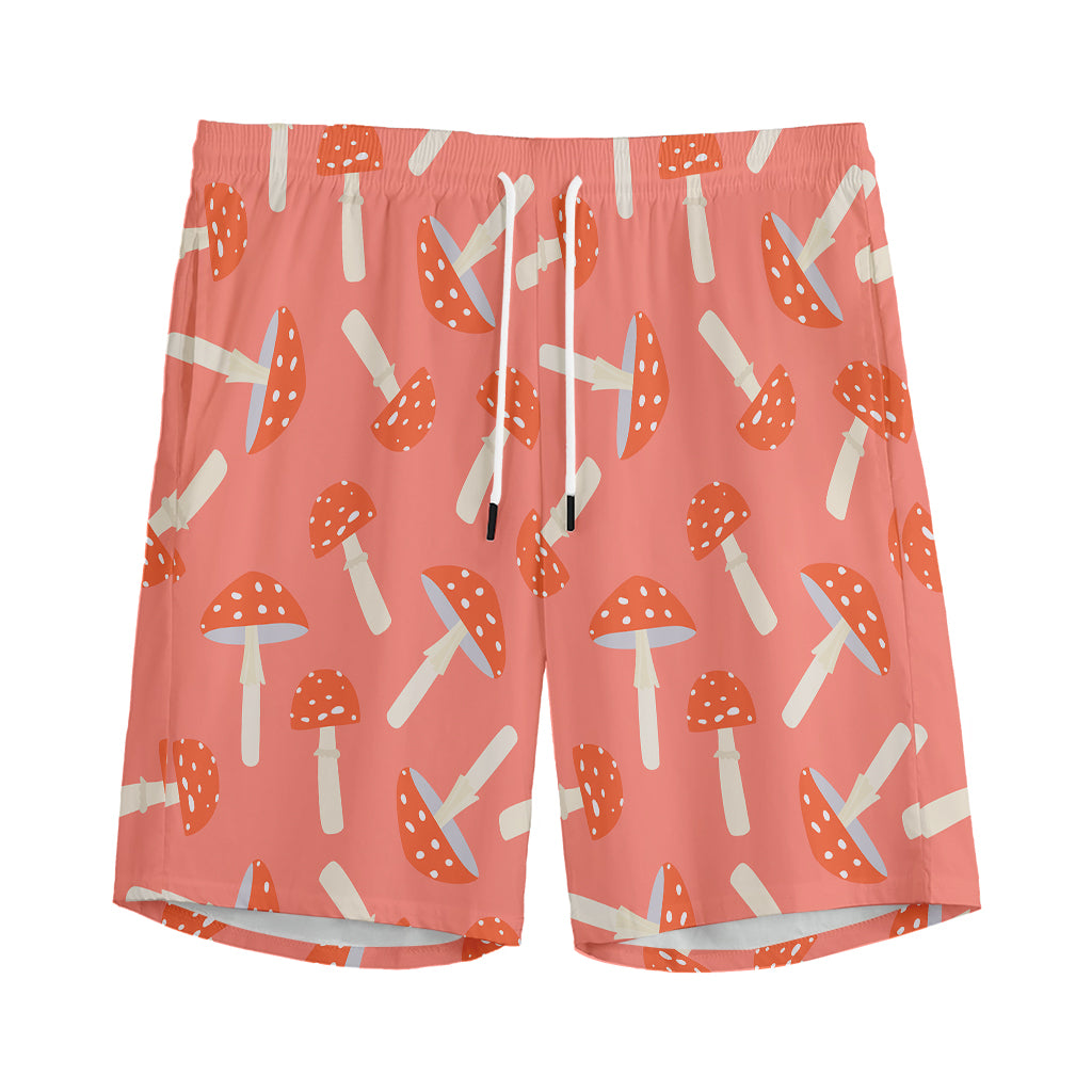Cute Mushroom Pattern Print Men's Sports Shorts