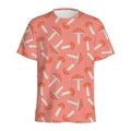 Cute Mushroom Pattern Print Men's Athletic T-Shirt