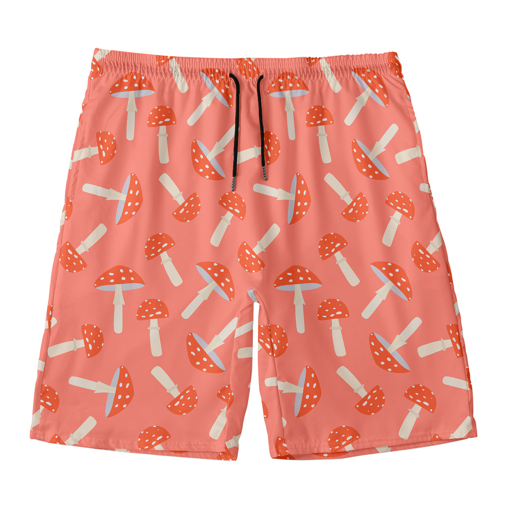 Cute Mushroom Pattern Print Men's Swim Trunks