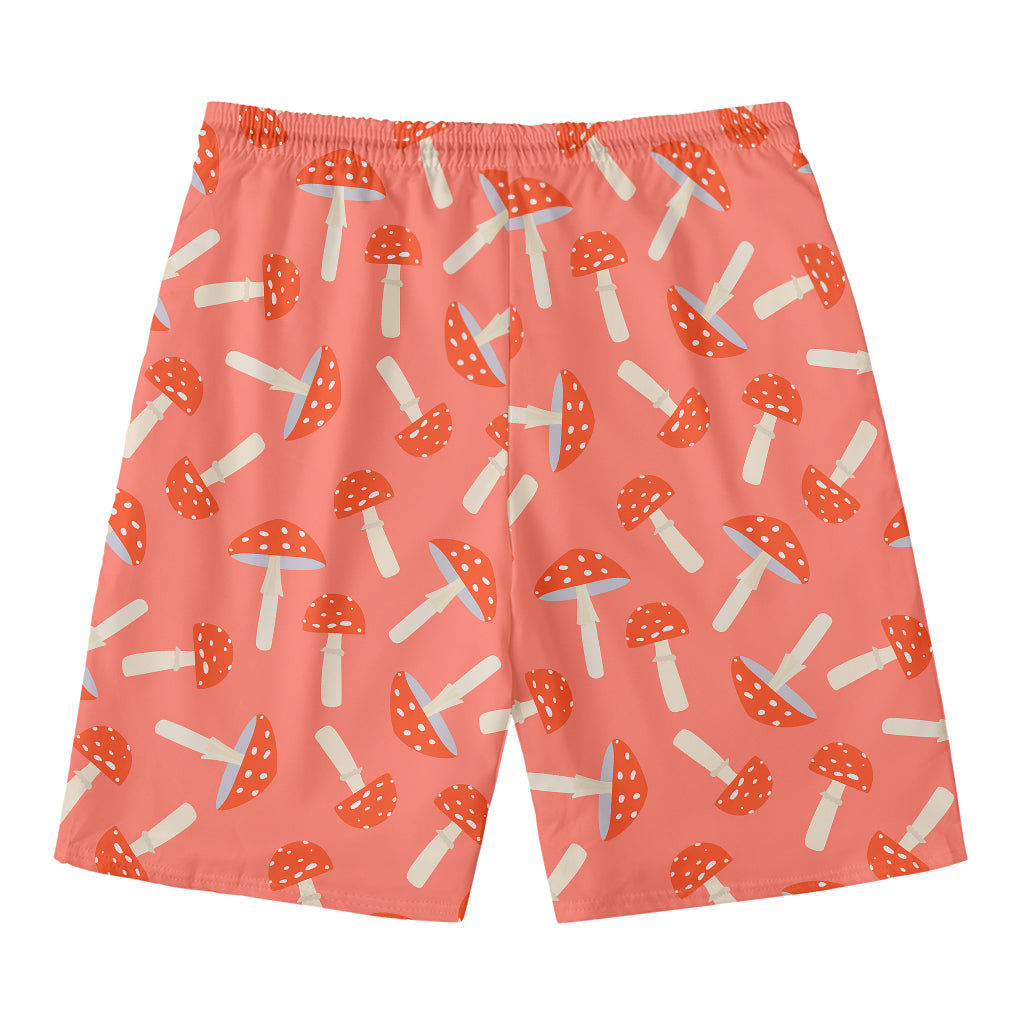 Cute Mushroom Pattern Print Men's Swim Trunks
