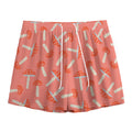 Cute Mushroom Pattern Print Mesh Shorts