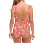 Cute Mushroom Pattern Print One Piece Swimsuit