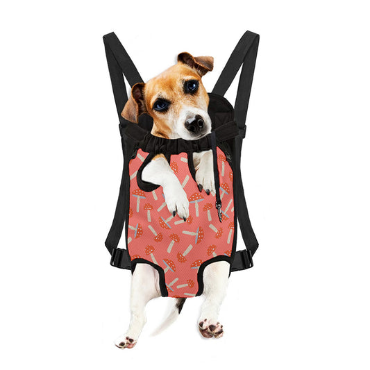 Cute Mushroom Pattern Print Pet Carrier Backpack
