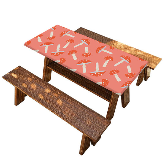 Cute Mushroom Pattern Print Picnic Table Cover