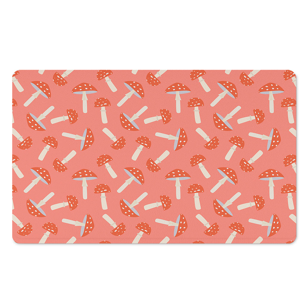 Cute Mushroom Pattern Print Polyester Doormat