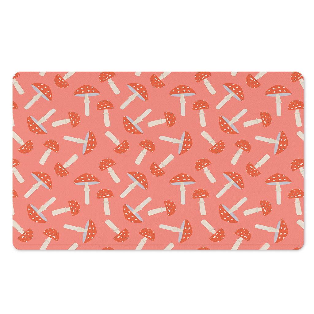 Cute Mushroom Pattern Print Polyester Doormat