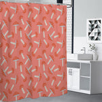 Cute Mushroom Pattern Print Premium Shower Curtain