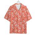 Cute Mushroom Pattern Print Rayon Hawaiian Shirt