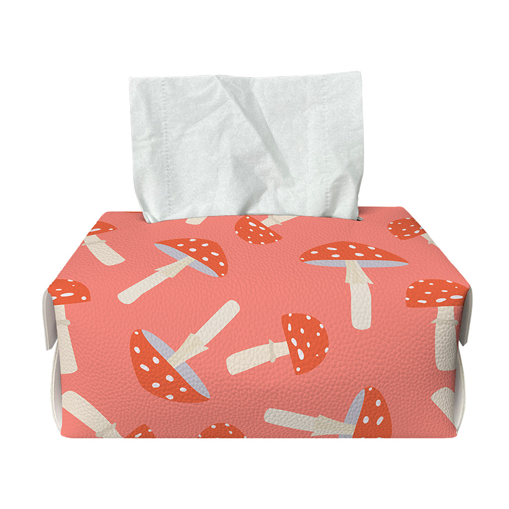 Cute Mushroom Pattern Print Rectangle Tissue Box Cover