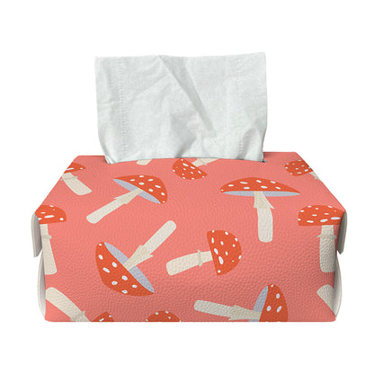 Cute Mushroom Pattern Print Rectangle Tissue Box Cover
