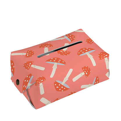 Cute Mushroom Pattern Print Rectangle Tissue Box Cover